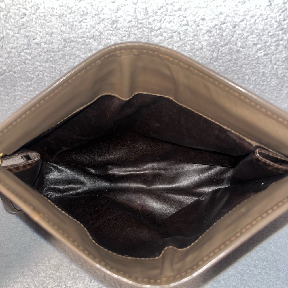 Mario Valentino Monogram Brown Clutch - Picture 7 of 11